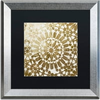 Zaštitni znak likovna umjetnost Marokansko zlato i platno Art by Color Pekara, crni mat, srebrni okvir