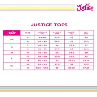 Justice Girls Dip Boje u Eyelet Baby Doll Top, veličine 5- & Plus