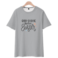 Uskršnja majica za djevojčice i dječake Uskršnja zečja jaja s printom slova ležerna majica od poliestera kratkih rukava s okruglim