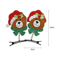 Par ukosnica za kosu, Božićni tematski dizajn, pokrivala za glavu, metalna ukosnica za kosu Djeda Mraza, Dodaci za nakit,