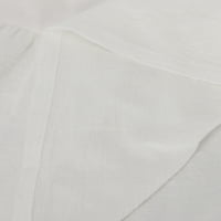 Maturalne haljine u bijeloj boji, ljetne haljine s izrezom u obliku slova u, jednobojne mini haljine kratkih rukava U bijeloj boji