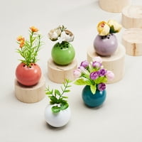 Ručno izrađena vaza za cvijeće, porozna vaza u obliku mini kugle ukrasni ukrasi proizvodi od smole