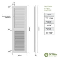 Ekena Millwork 18 W 34 H TRUE FIT PVC Dvije panelske seoske kuće Fiksni nosači W Z-Bar, Hailstorm Grey