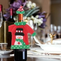Božićna boca vina džemper odjeća božićni kostim s printom Djeda Mraza Elk snjegović oblik čepa boce crnog vina Božićni blagdanski
