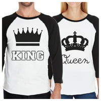 Odgovarajuće bejzbolske košulje za parove kralja i kraljice, pokloni za obljetnicu
