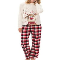 Obiteljski Set pidžame za mamu, tatu i bebu, identični setovi pidžame s elastičnim strukom, pidžama s dugim rukavima, Božićni setovi