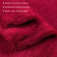 Meka flanel runa baca pokrivač, crveno, standardno bacanje