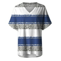 Ženske Ležerne majice s izrezom u obliku slova U, majice kratkih rukava s printom, ljetne majice plus size, tunike, bluze u obliku