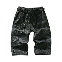 Muške Ležerne hlače Modne Ležerne teretne hlače s više džepova s patentnim zatvaračem i kopčom vanjske kratke hlače radne kratke