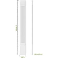 4 W 120 H 2 P Dvije jednake ravne ploče PVC pilaster W Dekorativni kapital i baza