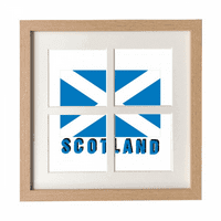Zastava plava i bijela škotski kulturni okvir zidni stolni zaslon Otvori Za Slike