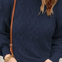Rasprodaja ženskog džempera, ženski jednobojni džemper, džemper s labavim dnom, gornji dio dugih rukava s okruglim vratom, pulover