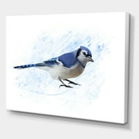 Drevna Plava sojka ptica Slikarstvo platno umjetnički tisak