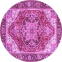 Tradicionalni perzijski tepisi za sobe okruglog presjeka u ljubičastoj boji, promjera 5 inča