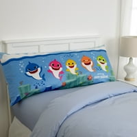 Baby Shark Extra veliki jastuk za tijelo, reverzibilni dizajn, dugačak 4 metra