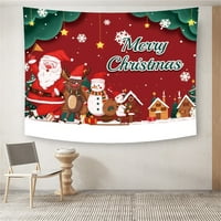 Slatka zidna tapiserija od tkanine s finim šavovima otporna na kidanje Božićni zidni umjetnički ukras za zabavu crvena Tkanina
