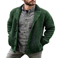 & Muška jednobojna pletena jakna, pletenina, jesenski kaput, odjeća za slobodno vrijeme dugih rukava, gornja odjeća, kardigan, džemper