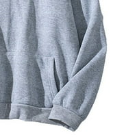 Ženski casual jednobojni Top majica s kapuljačom džemper s kapuljačom gornji dio dugih rukava široka modna ženska majica s patentnim