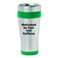 Putna šalica od nehrđajućeg čelika s izolacijom od 1 oz inspirirana mačkama i kofeinom