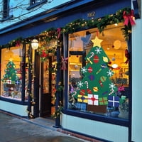 Izdržljivi zidni ukrasi od filca, Set za božićno drvce od filca, zidni rukotvorine, prozorska vrata