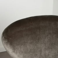Moderna baršunasta okretna stolica, siva