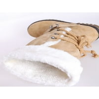 Ženske čizme za snijeg a-list, tople cipele s okruglim prstima, čizme za snijeg na vezanje, ženske radne čizme s neklizajućom plišanom
