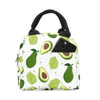 Slatki veganski voćni avokado s Anime printom izolirana vanjska Udobna torba za nošenje u uredu