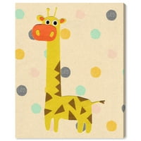 Wynwood Studio životinje zidne umjetničke platnene otiske 'g za žirafe' dječje životinje - žuta, narančasta