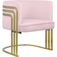 Naglašena Fotelja s presvlakama od ružičastog baršuna