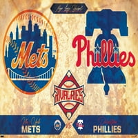 Rivalstva - New York Mets vs Philadelphia Phillies Wall Poster, 22.375 34