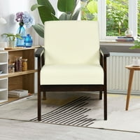 Stolica od tkanine od drveta presvučena presvlakom naglašena uredska kućna stolica u bež boji