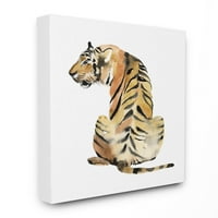 Stupell Industries Tiger Poglav za životinje akvarel Slikanje platna zidna umjetnost, 48, Byjennifer Goldberger