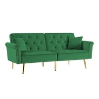 Aukfa kauč kauča, presjek sofe s podesivim naslonom, baršunasti tapecirani kauč od futonskog kauča, kabriolet za savijanje kauča