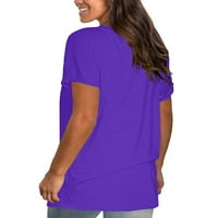 Ženska jednobojna majica s tunikom vrhovi osnovna bluza ležerna tunika za tajice koja skriva trbuščić majice s okruglim vratom široke