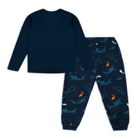 Wonder Nation Boys grafički vrh dugih rukava s jogger hlačama set pijama za spavanje, veličine 4-18