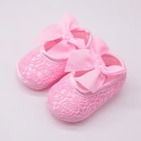 Mekane cipele za novorođene djevojčice; neklizajuće cipele s mašnom s mekim potplatom; cipele za krevetić