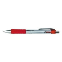 Univerzalna uvlačiva gel olovka srednje veličine s udobnim držanjem-crvena
