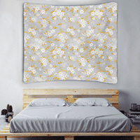 Cvjetna tapiserija proljetno botaničko cvjetno cvijeće Botanički klasični dizajn umjetničke tapiserije za spavaću sobu