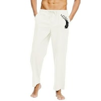 Muške udobne hlače s džepovima muške baršunaste hlače s elastičnim strukom, Harem hlače s vezicama, široke Ležerne široke hipi duge