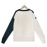 Džemperi u obliku donjeg dijela vrata Za Žene Jesen-Zima Rasprodaja ženski prugasti džemper s okruglim vratom modni pulover za spajanje