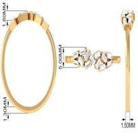 Ženski prsten od prirodnog dijamanta, Aprilski prsten od rodnog kamena, 14k bijelo zlato, 4,00 USD
