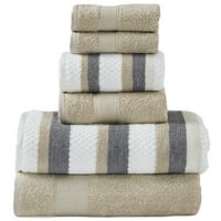 6-dijelni set pamučnih ručnika za kupanje za odrasle od 6 komada Kaki