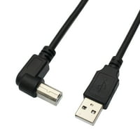 6-noga pravokutni USB kabel za: Boje ink-jet pisača Epson WorkForce Wireless All-in-One, kopirni uređaj, skener, Fa - Black