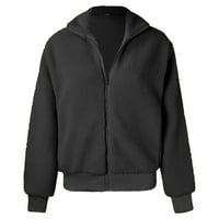 Ženski Casual Blazer, standardna jakna s dugim rukavima, zimski Ženski kaput, crni,