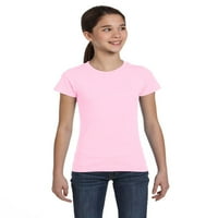 Jednobojne majice za djevojčice s kratkim rukavima, pamuk, ružičasta, tamnoplava, vrijesak