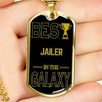Ogrlica najbolji zatvorski čuvar galaksije s žetonom od nehrđajućeg čelika ili 18K zlata 94