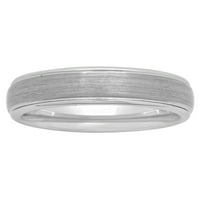 Muška siva volfram -ugarnica Comfort Fit Wedding Band - Mens Ring