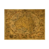Red Atlas dizajnira 'Slikovna karta Australije 1856' Canvas Art