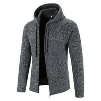 Muški kaputi na rasprodaji Muški zimski džemper s kapuljačom Povremeni preveliki džemper s patentnim zatvaračem s dvostrukim džepovima