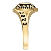 Ženska platina, zlato ili ružino zlato preko srebrnog prstena za rođenje kamena